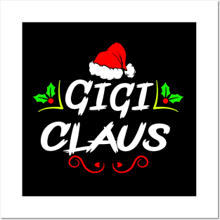 Womens Funny Gigi Claus Christmas Posters and Art